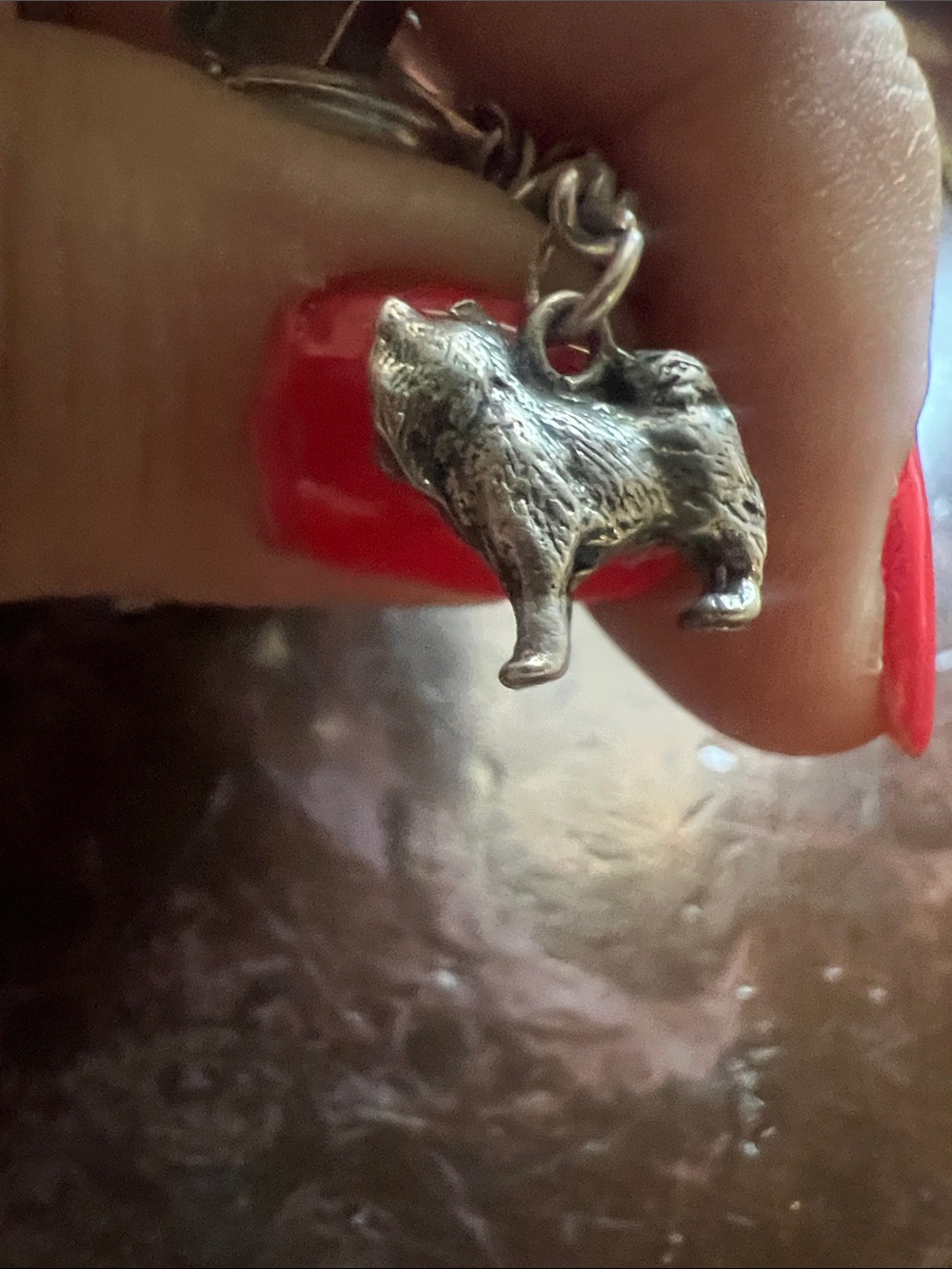 Silver Wolf Charm Dangle Necklace - Picture 6 of 7